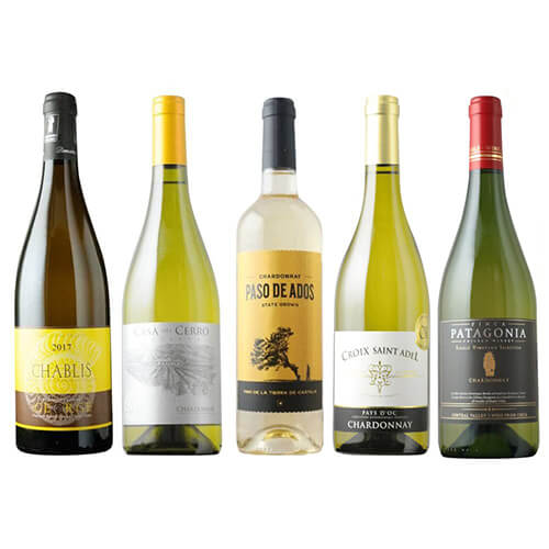 [ワイン]＜ソムリエ＞シャブリ入り シャルドネ飲み比べ　750ml×5本